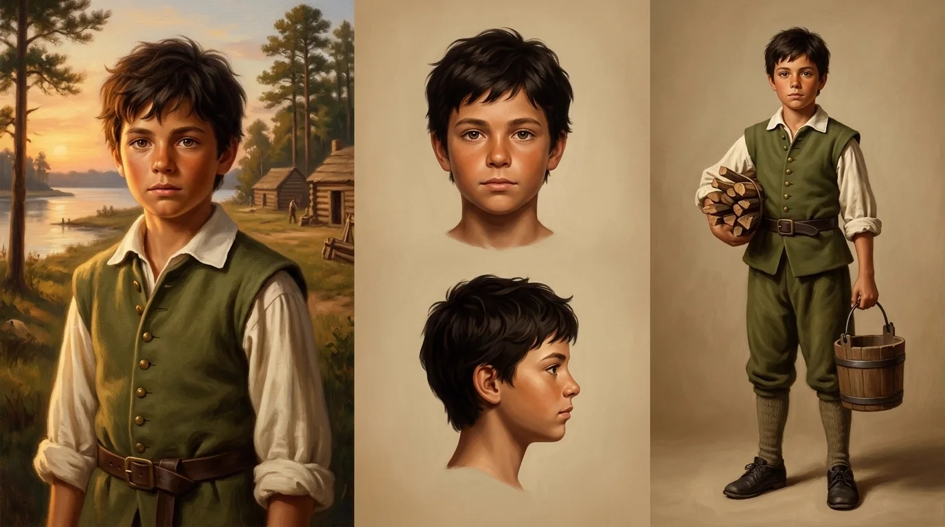 Illustrated character portrait of Elias